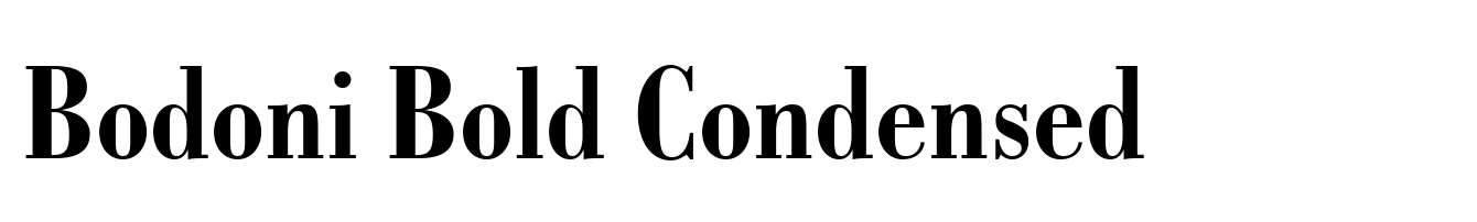 Bodoni Bold Condensed
